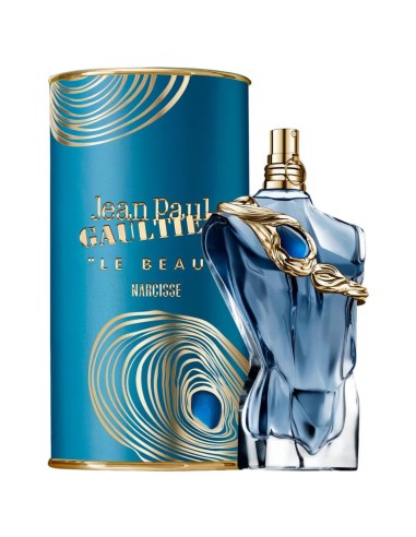 Estuche y envase original del perfume para caballero Jean Paul Gaultier Le Beau Narcisse de 75 ml.