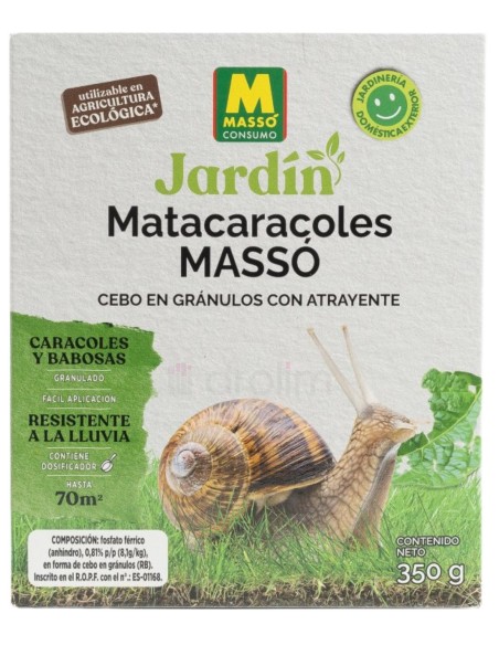 Caja de Massó Matacaracoles y Babosas de 350 g para jardinería doméstica.