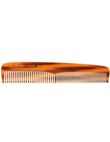 Peine de peluquero Eurostil 04233 acabado concha de 17.8 cm hecho a mano.