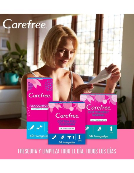 Carefree Salvaslip Normal Cotton Sin Fragancia 20 uds