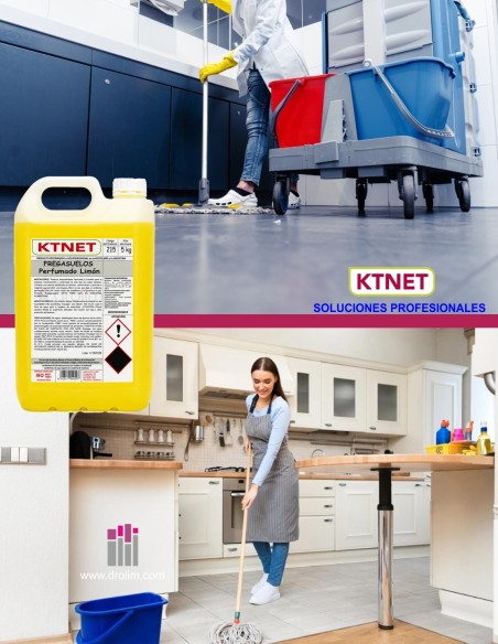 Detergente neutro perfumado KTNET para limpieza de suelos en hostelería