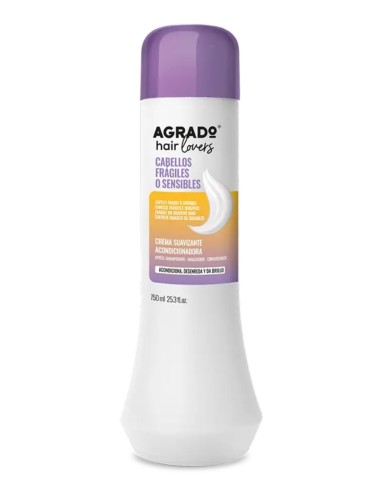 Acondicionador en crema Agrado Hair Lovers para cabellos frágiles o sensibles 750 ml