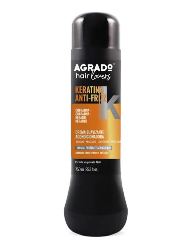 Acondicionador en crema Agrado Hair Lovers Keratina Anti-Frizz 750 ml