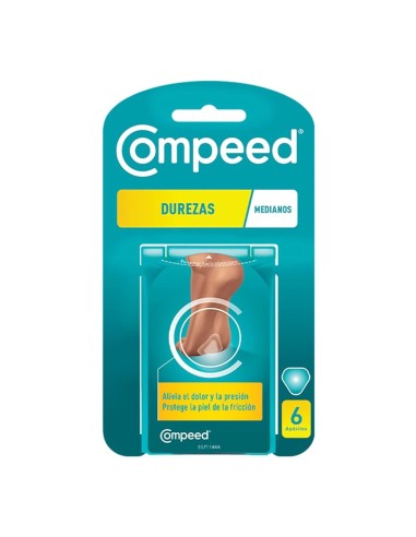 Envase de Compeed Durezas Medianas con 6 apósitos para el alivio del dolor de pies