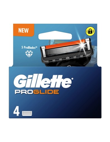 Caja frontal del pack de 4 recambios Gillette ProGlide