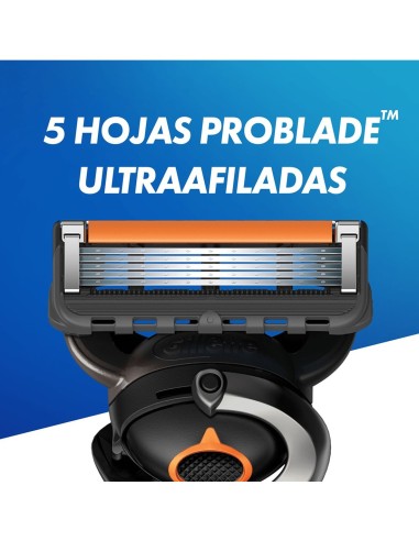 Cuchilla de afeitar Gillette ProGlide de 5 hojas y recortador posterior