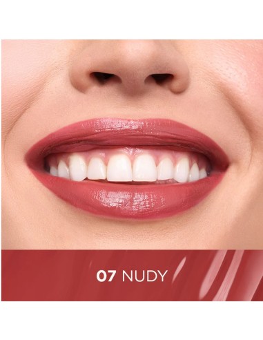 Labial Líquido Eveline VinyLove Nº 07 Nudy 4 ml | Efecto Vinilo