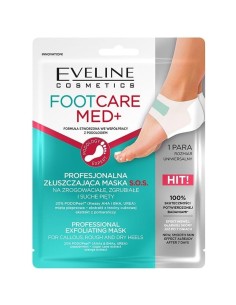 Sobre de mascarilla exfoliante para talones Eveline FootCare Med+ 1 par