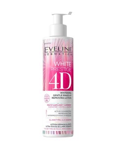 Envase de loción desmaquillante aclarante 3 en 1 Eveline White Prestige 4D de 245 ml