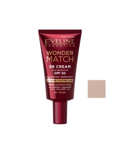 Eveline Wonder Match BB Crema SPF50 tono 03 Nude en tubo de 30 ml