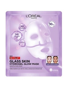 Mascarilla L'Oréal Revitalift Glass Skin Hydrogel Glow Mask en sobre monodosis de 25 g