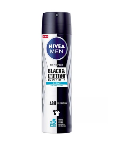 Antitranspirante para hombre Nivea Men Invisible B&W Active con protección 48h antimanchas