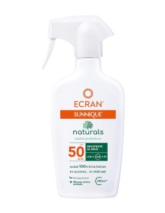 Pistola protectora solar Ecran Sunnique Naturals SPF50 de 270 ml biodegradable y vegana