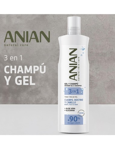 Anian Gel y Champú 3 en 1 Aloe Vera 250ml