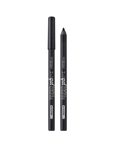 DH PERFILADOR DE OJOS KAJAL&EYELINER GLITTER WP 2EN1 01 BLACK BRILLO