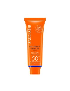 Caja y tubo de la crema solar facial Lancaster Sun Beauty SPF50 de 50 ml 2