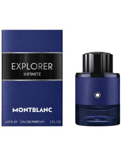 Detalle del envase azul de Montblanc Explorer Infinite Men EDP 60 ml 2