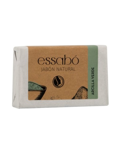 Pastilla de jabón artesanal de arcilla verde Essabó para pieles grasas