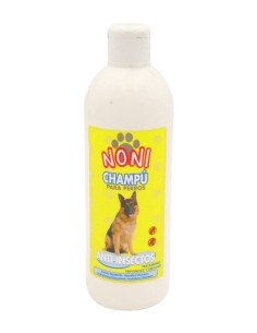 Champú repelente canino Noni con aceites de citronelal y geraniol contra parásitos