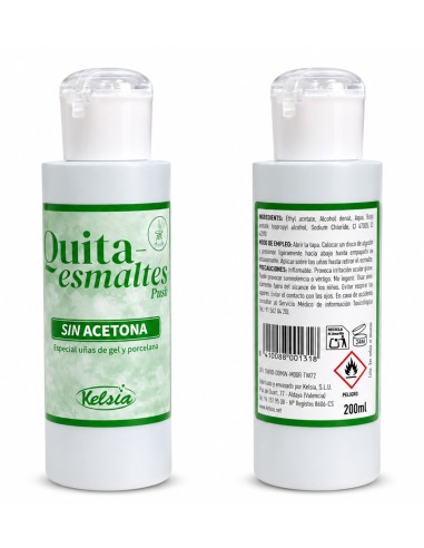Kelsia Quitaesmaltes Sin Acetona 200ml Push | Gel y Porcelana