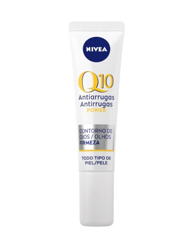 Tubo de 15 ml de Nivea Visage Contorno de Ojos Q10 Antiarrugas.