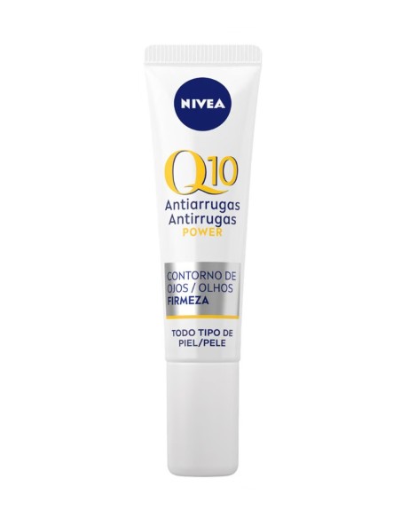 Tubo de 15 ml de Nivea Visage Contorno de Ojos Q10 Antiarrugas.
