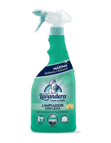 Spray limpiador con lejía desinfectante y desengrasante con fragancia cítrica