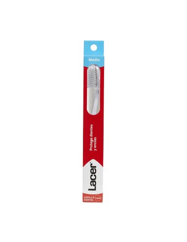 Envase tipo blíster del cepillo dental Lacer dureza media para dientes y encías