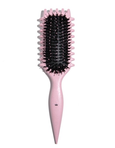 Cepillo rosa para definir rizos Bounce Curly Round Brush de material eco-friendly