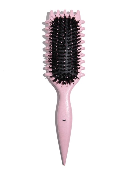 Cepillo rosa para definir rizos Bounce Curly Round Brush de material eco-friendly