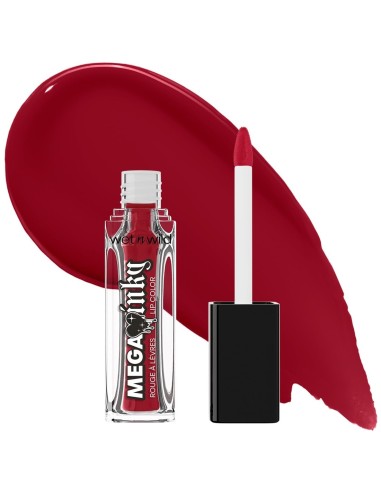 Labial líquido mate Wet n Wild Mega Inky Lip Color tono Red Red Revival