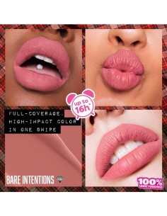 Labial líquido mate Wet n Wild Mega Inky Lip Color tono Bare Intentions 2