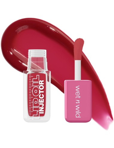 Aceite labial voluminizador Wet n Wild Lip Oil Injector tono Hottest Flame