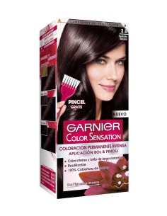 Caja de tinte permanente Garnier Color Sensation 3.0 Castaño Oscuro con pincel gratis
