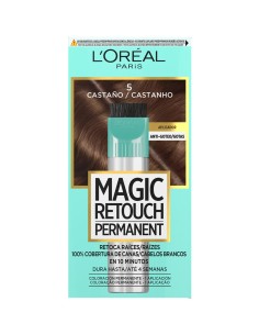 Caja frontal de L'Oréal Magic Retouch Permanent 5 Castaño retoque de raíces en 10 minutos.