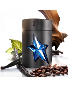 Frasco XL de perfume Thierry Mugler AMen EDT 100 ml recargable de goma negra 2