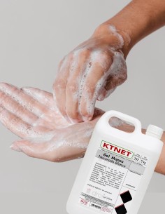 Garrafa de 5 kg de KTNET Gel de Manos Nacarado Blanco para uso institucional 2