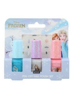 Set frontal de 3 esmaltes de uñas lavables Frozen con pegatinas Sence