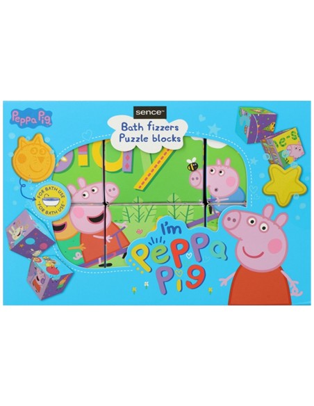 Caja frontal de bombas de baño Peppa Pig Puzzle Blocks 6 unidades Sence