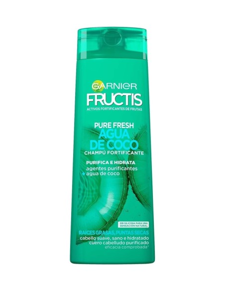 Champú Garnier Fructis Pure Fresh Agua de Coco 360ml para raíces grasas