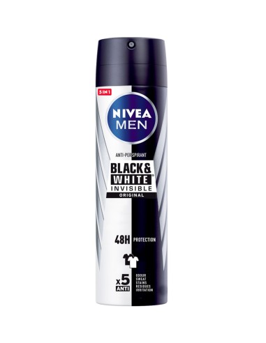Desodorante spray Nivea Men Invisible Black and White Original 200 ml