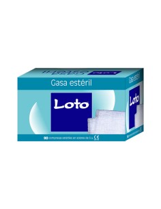 Caja de gasa estéril Loto 90 compresas en sobres de 5 unidades