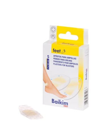 Baikim MED Feet apósitos hidrocoloides para ampollas caja de 5 unidades