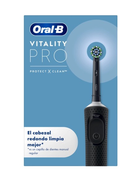 Cepillo eléctrico recargable Oral-B Vitality Pro color negro en su caja
