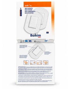 Baikim MED Maxi Apósito Sensibles XL paquete de 3 unidades 7,5x5 cm 2