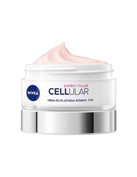 Detalle de la crema antiedad Nivea Cellular con ácido hialurónico y ácido fólico