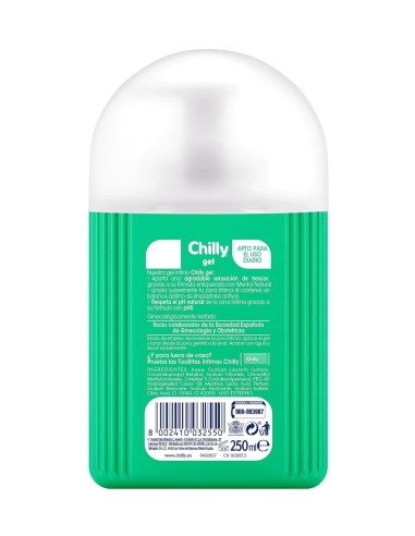 Envase Chilly Gel Íntimo Fresco 250 ml