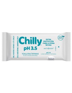 Paquete de Chilly Toallitas Íntimas pH 3.5 Extra Protección 12 unidades
