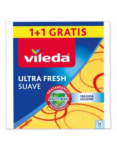 Pack promocional 1+1 gratis de bayeta Vileda Suave Ultra Fresh amarilla