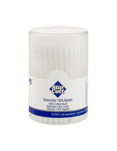 Bastoncillos 100% Algodón Star Cott Bote 100 Uds | Drolim
